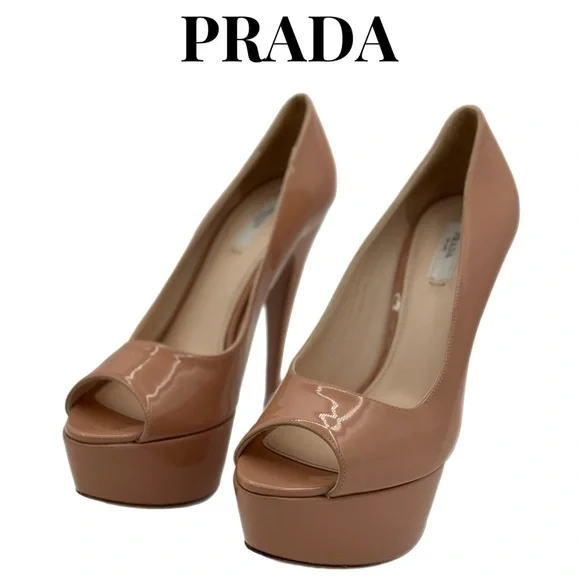 Prada PatentLeather Platform Pumps – Size 39.5 EU - Picture 1 of 5